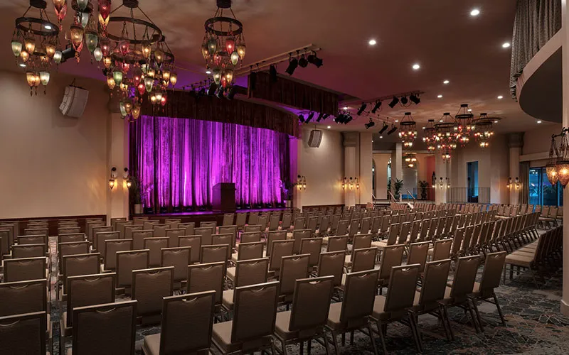 Large event venue with stage at The Royal Hawaiian